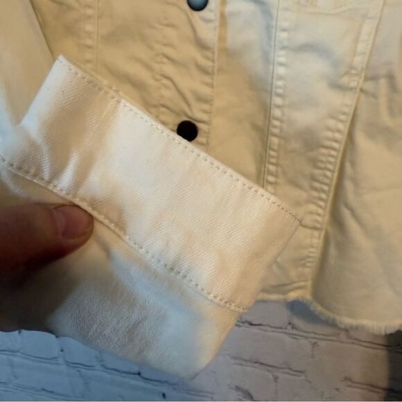 Kut From The Kloth Cream Denim Jacket size large - Picture 4 of 9